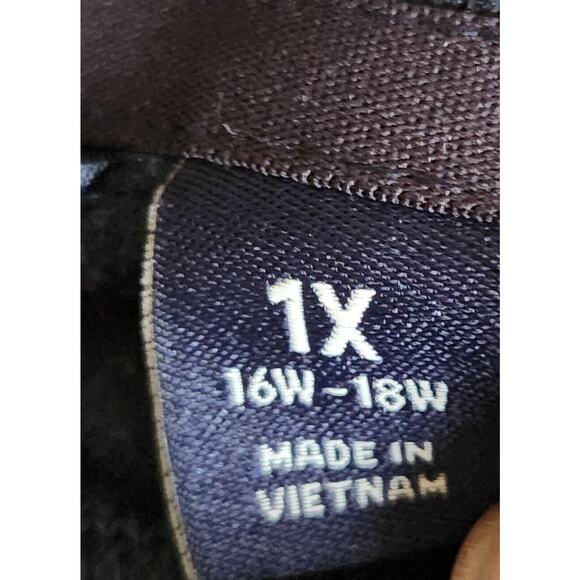 LANDS END Navy Quarter Zip Pullover Sweater Top - Picture 7 of 8